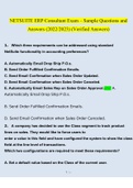 NetSuite ERP Consultant Exam Sample Questions and Answers (2022/2023) (Verified Answers)