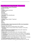 Maternal Child Health NUR 2633 Final Exam Rasmussen College