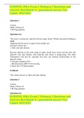 NURSING 496A Exam 2 Medsurg 3 Questions and Answers Best Rated A&plus; guaranteed success New Update 2022&sol;2023