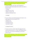 NUR 202 NCLEX QUESTIONS FLUID AND ELECTROLYTES Exam Questions and Answers Rated A&plus; Assured Success New Update 2022&sol;2023