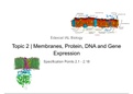 REVISION PACK Edexcel IAL Biology - Topic 2;Membranes, Protein, DNA and Gene Expression