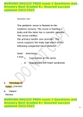 NURSING NSG325 PEDS exam 2 Questions and Answers Best Graded A&plus; Assured success updated 2022&sol;2023