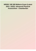 NR509 / NR 509 Midterm Exam (Latest 2021 / 2022): Advanced Physical Assessment - Chamberlain 