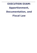 EXECUTION EXAM&colon; Apportionment&comma; Documentation&comma; and Fiscal Law&period; CORRECTY SOLVED