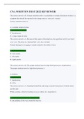 CNA WRITTEN TEST 2022 REVIEWER