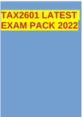 TAX2601 LATEST EXAM PACK 2022