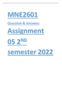 MNE2601 Compulsory Assessment 05
