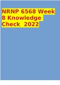 NRNP 6568 Week 8 Knowledge Check 2022