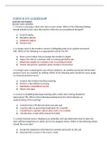 FORM B ATI LEADERSHIP QUESTIONS AND ANSWERS 