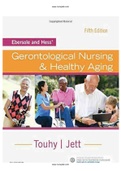 Ebersole and Hess' Gerontological Nursing and Healthy Aging 5th Edition by Touhy 199 pages Test Bank PDF printed