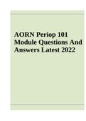 AORN Periop 101 Module Exam Questions And Answers Latest 2022