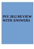 PSY 2012 EXAM REVIEW QUESTIONS WITH ANSWERS - Miami Dade College