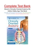 Moore's Clinically Oriented Anatomy 9th Edition Dalley Agur Test Bank