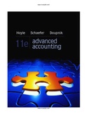 Advanced Accounting 11th Edition Hoyle Solutions Manual |Complete Guide A+|Instant Download.
