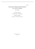 Vector Calculus, Marsden - Downloadable Solutions Manual (Revised)