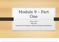 MBA 580 Module 9 Part One