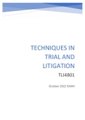 October Exam (Semester 2) TLI4801 - Techniques In Trial And Litigation 