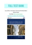 Law and Ethics in the Business Environment 9th Edition Halbert Solutions Manual
