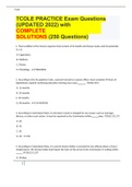 TCOLE PRACTICE Exam Questions (UPDATED 2022) with COMPLETE SOLUTIONS (250 Questions)