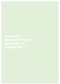 Summary IRM (Intro to Research in Marketing)