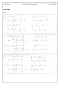Answers for linear functions 