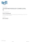 tefl.org.uk - 79-HOUR METHODOLOGY COURSEWORK LEVEL 5 [QUIZZES AND ASSIGNMENTS]