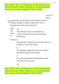 Nur 4827 Ch 1-6 Practice Test Questions and Answers Best Rated A&plus; Guaranteed Success Latest Update 2022&sol;2023