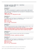 Portage Learning&period; BIOD 121 &ndash; Nutrition Module 1 Problem Set
