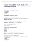 Health Praxis 2022 Study Guide with complete solution