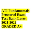 ATI Fundamentals Proctored Exam Test Bank Latest 2021-2022 GRADED A+ .