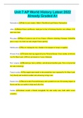 Unit 7 AP World History Latest 2022 Already Graded A&plus;