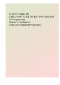 CHILD AND ADOLESCENT PSYCHIATRY STUDY GUIDE