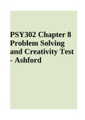 PSY 302 Chapter 8 Problem Solving and Creativity Test - Ashford