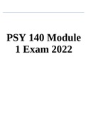 PSY 140 Module 1 Exam 2022 - Questions And ASnswers.