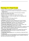 NUR 211 - FINAL EXAM QUESTIONS. ANSWERS PROVIDED. LATEST 2021