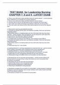 TEST BANK  for Leadership Nursing CHAPTER 7&comma; 8 and 9 &ndash;LATEST EXAM