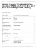 OSHA 510 EXAM NEWEST 2024-2025 ACTUAL EXAM COMPLETE 115 QUESTIONS AND CORRECT DETAILED ANSWERS &lpar;VERIFIED ANSWERS&rpar; 