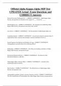 Official Alpha Kappa Alpha MIP Test UPDATED Actual Exam Questions and  CORRECT Answers