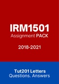 IRM1501-Introduction to Research Methodology Assignments&vert; 2018 - 2021