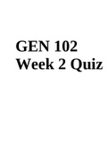 GEN 102 Week 2 Quiz 