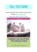 Maternal and Child Nursing Care 4th Edition London Test Bank 
