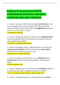 NSG 361>Pediatric Proctored Exam Study Guide Questions And Answers (2022-2023)