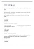 ITSS 3300 Quiz 1 with complete solutions graded A&plus;