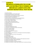 LEHNE&rsquo;S PHARMACOTHERAPEUTICS FOR ADVANCED PRACTICE NURSES 2ND EDITION ROSENTHAL TEST BANK