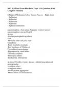 NSG 318&sol; NSG318 Grand Canyon University -NSG 318 Final Exam Blue Print Topic 1-14 Questions With Complete Solutions