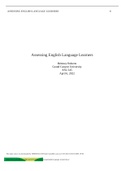 WK 6 Assessing English Language Learners| 7 pages | 2022/2023