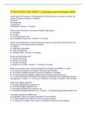 STNA PRACTICE TEST 1 Questions And Answers 2022