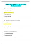 NURS 1140 Pharm Ch&period; 34 EAQ with  Verified Solutions