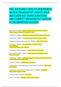 NSG 316 EXAM 3 HEALTH ASSESSMENT REVIEW EXAM&lpar;LATEST UPDATE 2024-2025&vert;VERIFIED  EXAM QUESTIONS AND CORRECT ANSWERS&vert;ALL GRADED A&plus;&vert;GUARANTEED SUCCESS