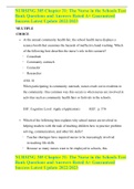 NURSING 305 Chapter 31&colon; The Nurse in the Schools Test Bank Questions and Answers Rated A&plus; Guaranteed Success Latest Update 2022&sol;2023